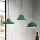 Frendorf | RetroDome Industrielle Vintage Pendelleuchte | Grünes Eisen-Kuppeldesign | Einzellicht | Rustikale Deckenbeleuchtung