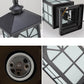Outdoor Chinese Frosted Glass Aluminium Quadrat Käfig Post Kopf 1-Licht Wasserdicht Patio Landschaft Licht