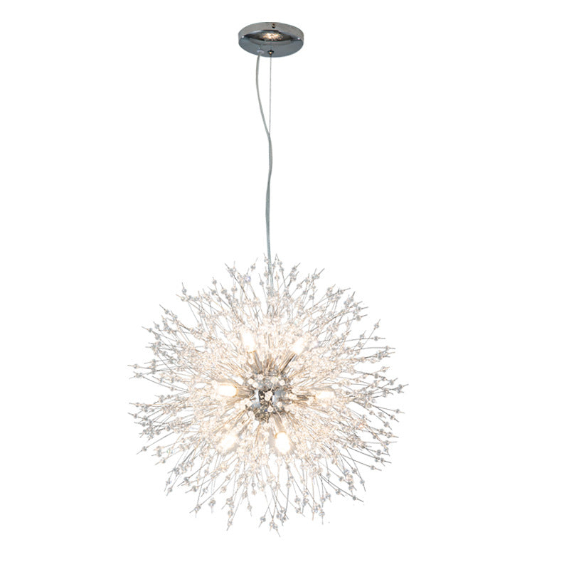 Zeitgenössische kreative Hardware Kristallperlen dekorieren Löwenzahn-Design 8/9/12-Licht Kronleuchter für das Wohnzimmer
