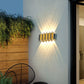 Modernes Licht Luxus Golden Aluminium Outdoor wasserdichte Terrasse LED Wandleuchte Lampe