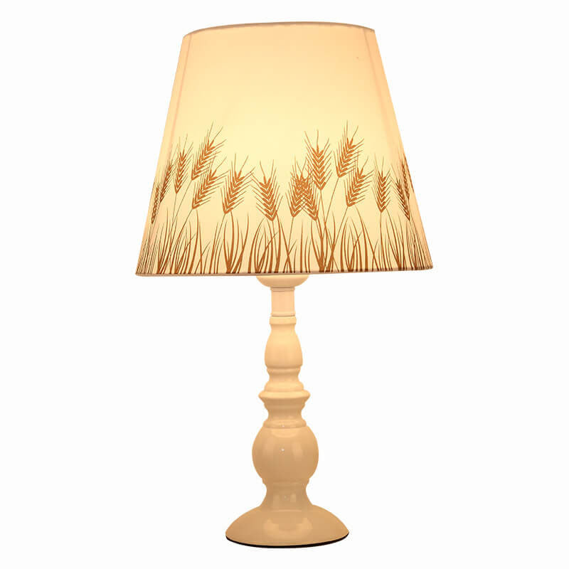 Frendorf | LiliaBloom Exklusive Tischlampe mit Stoffschirm | Blumenmotiv | Vase-Design | LED-Dimmfunktion | Elegante Beleuchtung für Zuhause