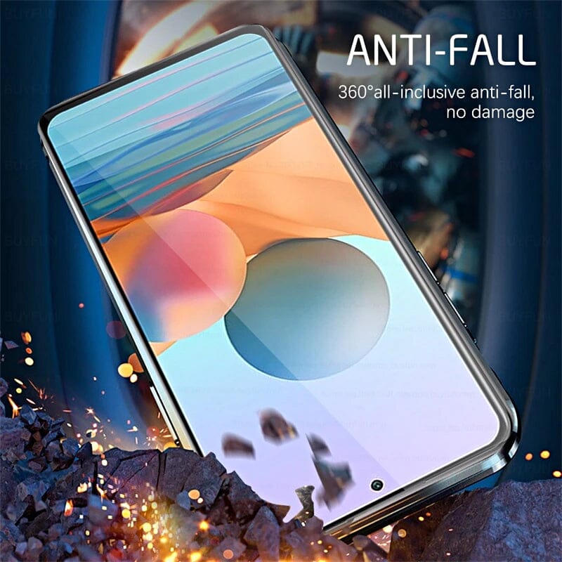 Frendorf | Magnetisches gehärtetes Glas doppelseitige Handyhülle für Samsung