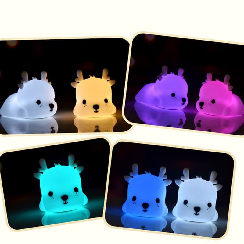 Kreative Reh-förmige Silikon LED USB Aufladbare Nachtlicht Tischlampe
