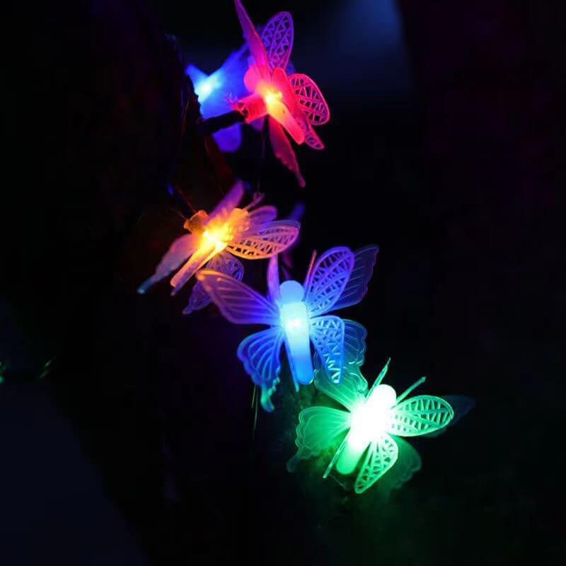 Frendorf | Luminelle LED Lichterkette | Schmetterlingsdesign | Für Garten, Balkon & Terrasse | Outdoor Deko