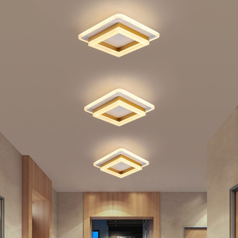 Simple Acrylic Square Circle Iron LED Deckenleuchte
