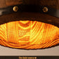 Frendorf | BarrelGlow Vintage Pendelleuchte | Holz-Weinfass-Design | 1-flammig | Rustikale Beleuchtung