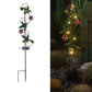 Frendorf | GardenGlow Solar Gartenleuchte | Metall-Design | Schmetterling, Libelle, Kolibri | Landschaftsbeleuchtung
