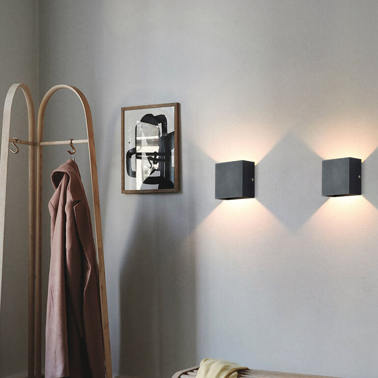 Moderne Minimalistische Quadratische Aluminium LED Wandleuchte