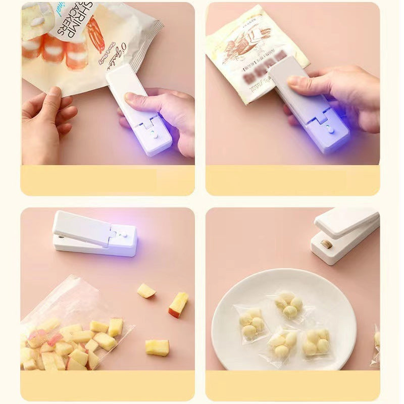 Frendorf | 2 in 1 USB wiederaufladbarer Mini-Taschenversiegeler mit Schneidemesser