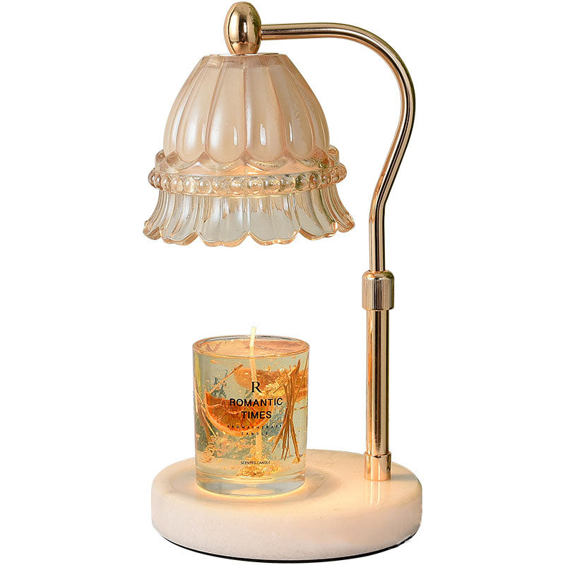 Europäische Orchidee Glas Marmor Hebbare 1-Licht Schmelzende Wax Tischlampe