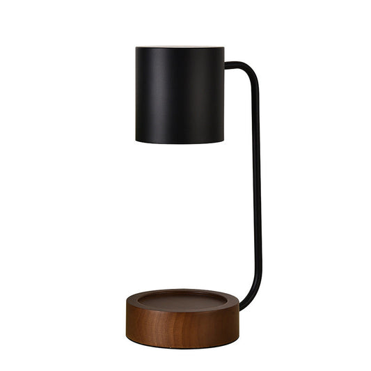 Moderne minimalistische Tischlampe aus schmelzendem Wachs aus Holz mit 1 Licht