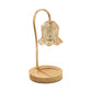 Frendorf | ValoraGlow Tischlampe | Modernes Holzdesign | Maiglöckchen-Stil | 1-flammig & Dimmbar