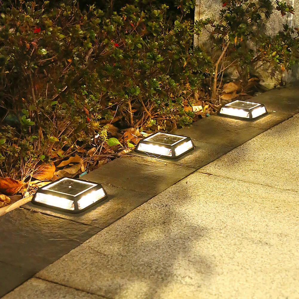 Frendorf | EcoVerta Solar LED Leuchte | Quadratisch & Wasserdicht | Für Garten, Balkon & Außenbereich