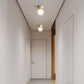 Frendorf | LumaFlair ZenGlow Japanischer Minimalismus LED Deckenleuchte | Holzoptik | Glasdesign | Runde Form | Flush Mount | Stilvolle Beleuchtung