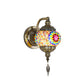 Zeitgenössische Retro Eisen Glas Mosaik Globus 1-Licht Wand Sconces Lampe Für Flur