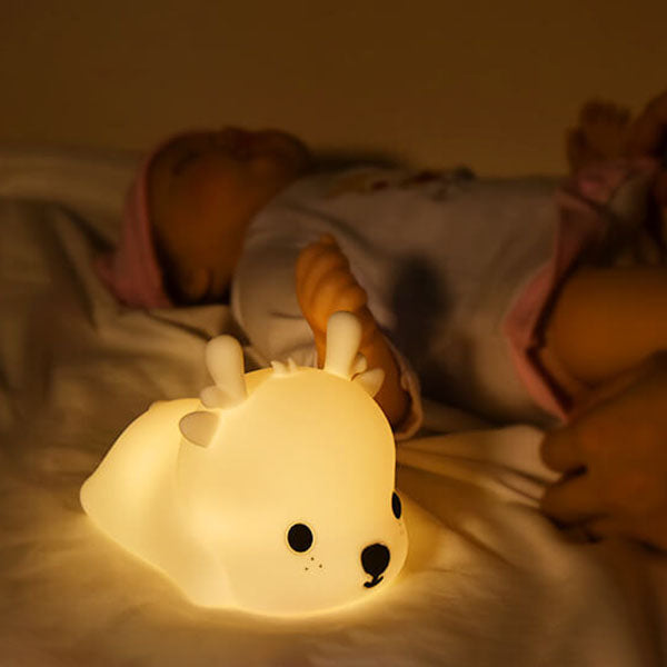 Kreative Reh-förmige Silikon LED USB Aufladbare Nachtlicht Tischlampe