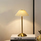 Frendorf | GlowVibe Skandi LED Tischlampe | Wiederaufladbar | Stoffschirm mit Falten | Kabellos | Stimmungslicht | Nachttischlampe