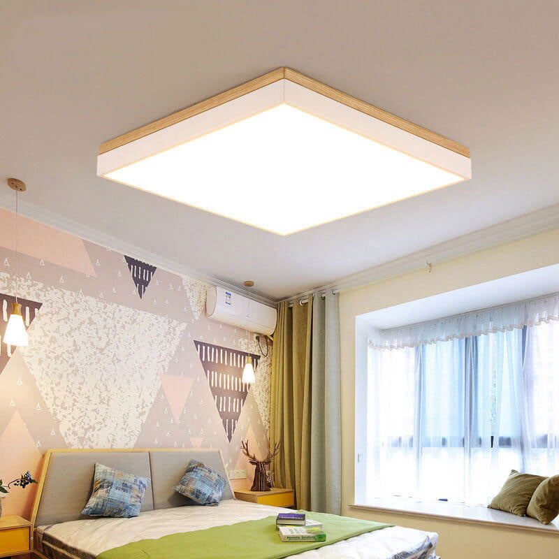 Frendorf | NordSphere LED Deckenleuchte | Nordic Design | Massivholz | Quadratisch & Rechteckig | Dimmbar | Warm- & Weißlicht