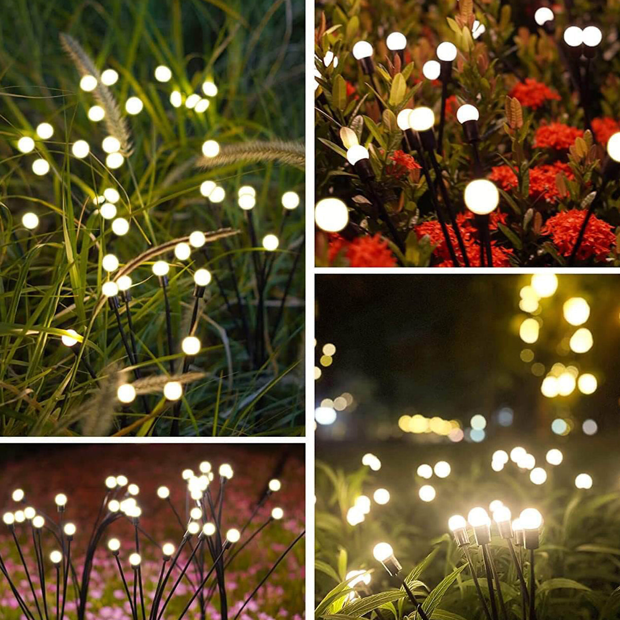 Frendorf | GlowGarden Firefly Solar LED Außenleuchte | Wasserdichte Rasenbeleuchtung | Dekorative Solar Lampe