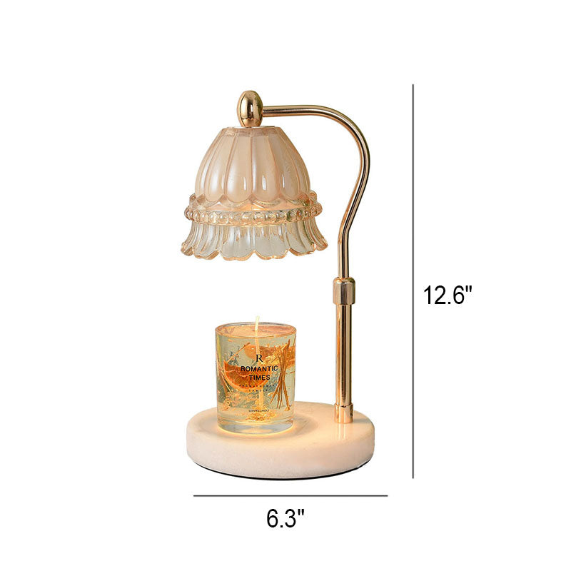 Europäische Orchidee Glas Marmor Hebbare 1-Licht Schmelzende Wax Tischlampe
