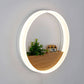 Frendorf | Lumoshelf LED Wandleuchte | Massivholz mit Ablage | Runde Wandlampe | Warm- & Weißlicht