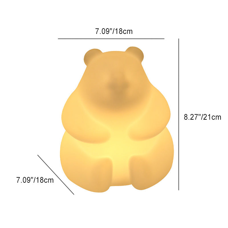 Zeitgenössische kreative Bären-PE-LED-Tischlampe für das Wohnzimmer