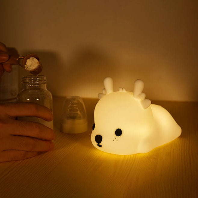 Kreative Reh-förmige Silikon LED USB Aufladbare Nachtlicht Tischlampe