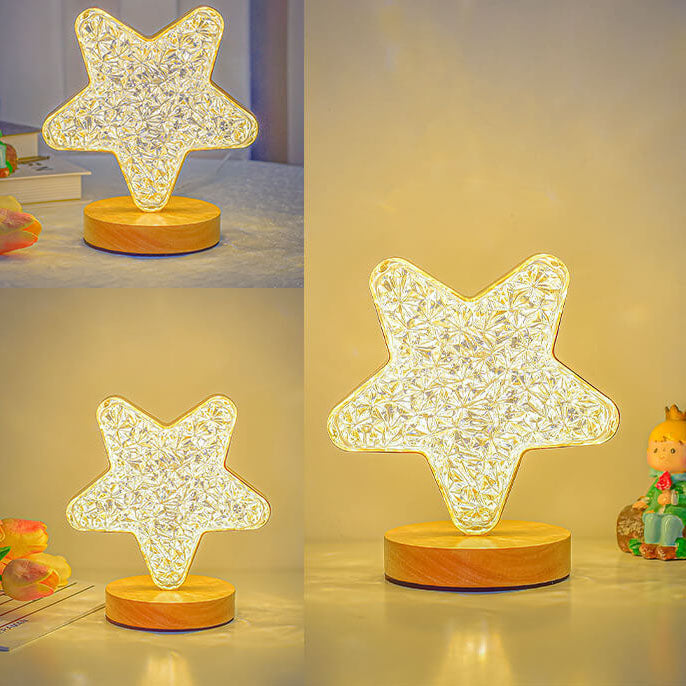 Frendorf | LunaStar Tischlampe | Nordic Design | Mond & Stern | LED USB | Stimmungslicht