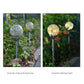 Frendorf | Lumevora Solar Gartenleuchte | Farbige LED Rundkopf-Lampe | Solarbetrieben | Landschaftslicht für Rasen & Wege