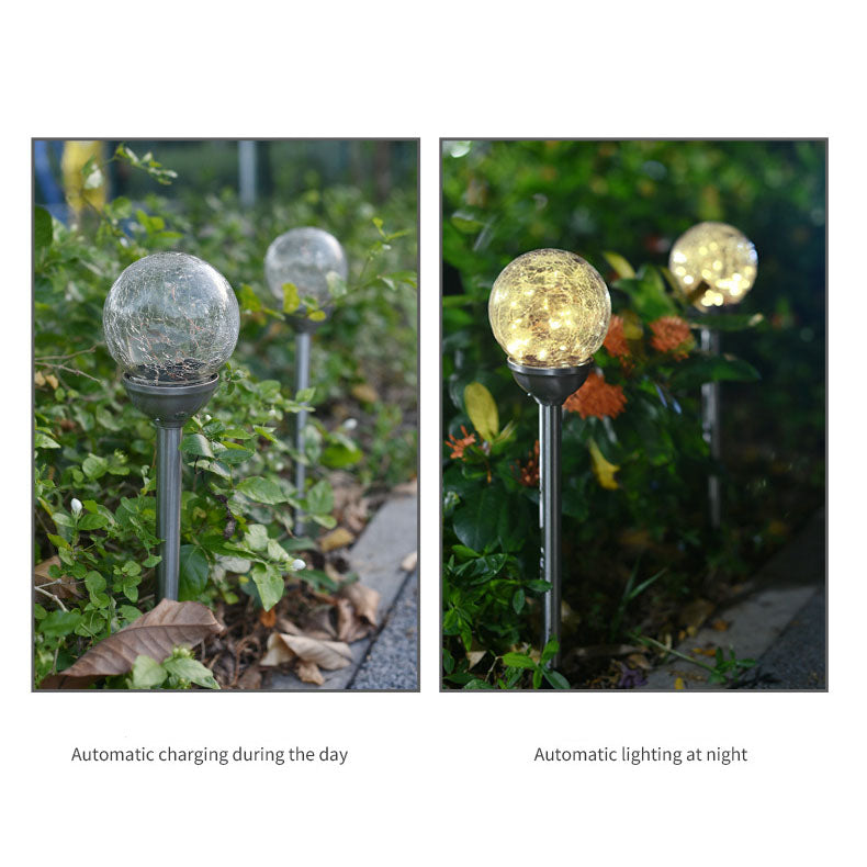 Frendorf | Lumevora Solar Gartenleuchte | Farbige LED Rundkopf-Lampe | Solarbetrieben | Landschaftslicht für Rasen & Wege