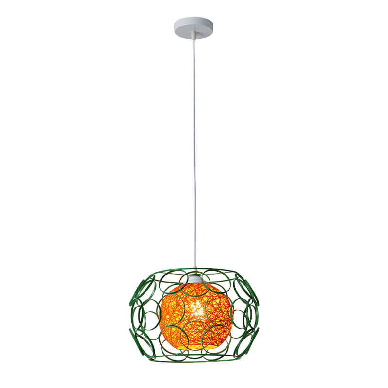 Frendorf | HempGlow Kreative Pendelleuchte aus Hanfgeflecht | Modernes Design | Einzigartiger Lichtakzent | Hängeleuchte für Zuhause