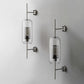 Frendorf | Lumivault Industrial Wandlampe | Zylindrischer Glasschirm | Eisenrahmen | Deko für Schlafzimmer & Wohnräume