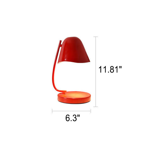 Europäische 1-flammige Tischlampe aus Schmelzwachs mit roter Hardware