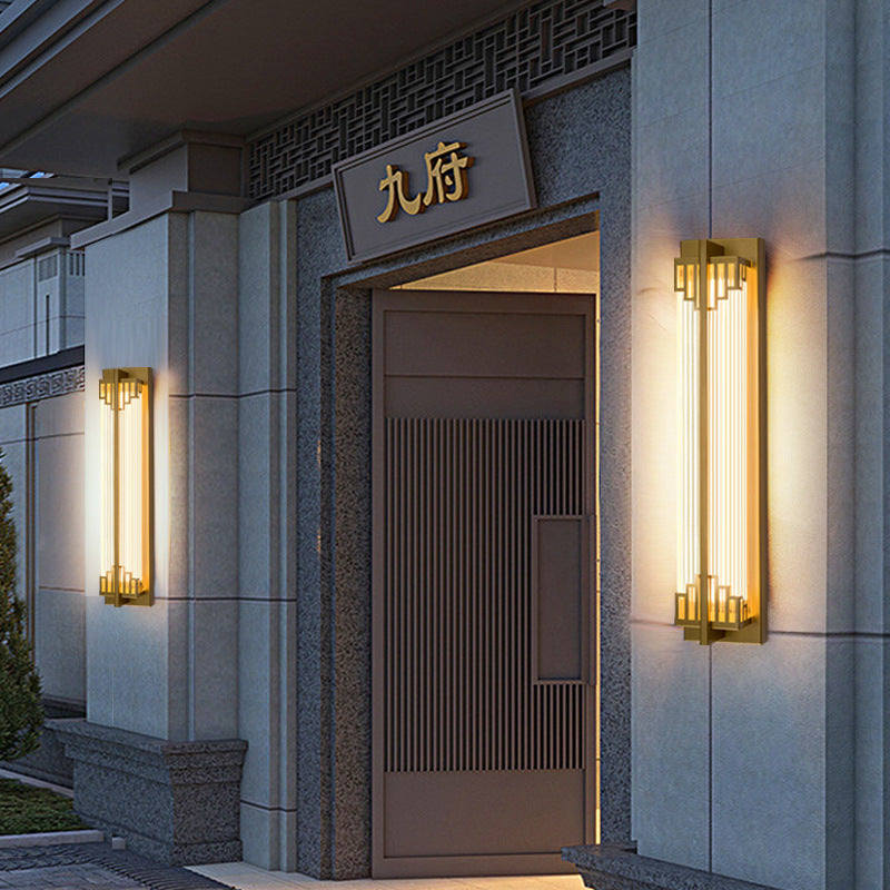 Frendorf | LumaRay Waterproof LED Wandleuchte | Edelstahl Glas | Rechteckig | Außenbeleuchtung Terrasse