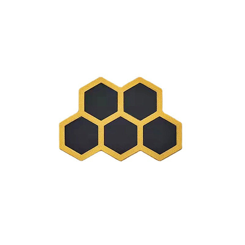 Frendorf | LumoHex Prime | Modernes Outdoor LED Wandlicht | Hexagon Schwarz-Gold Kombination