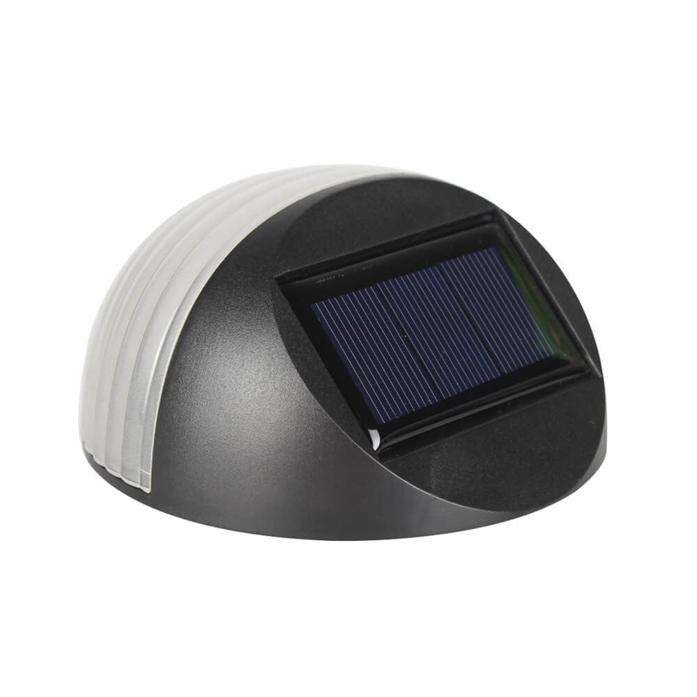 Frendorf | SolarArc LED Wandleuchte | Halbkreisdesign | Solarbetrieben | Außenlampe für Garten & Zaun | 6 LEDs