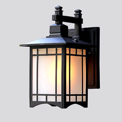 Frendorf | Pavilor Solar Wandlampe | Wasserdicht | Aluminium | Chinesischer Pavillon Stil