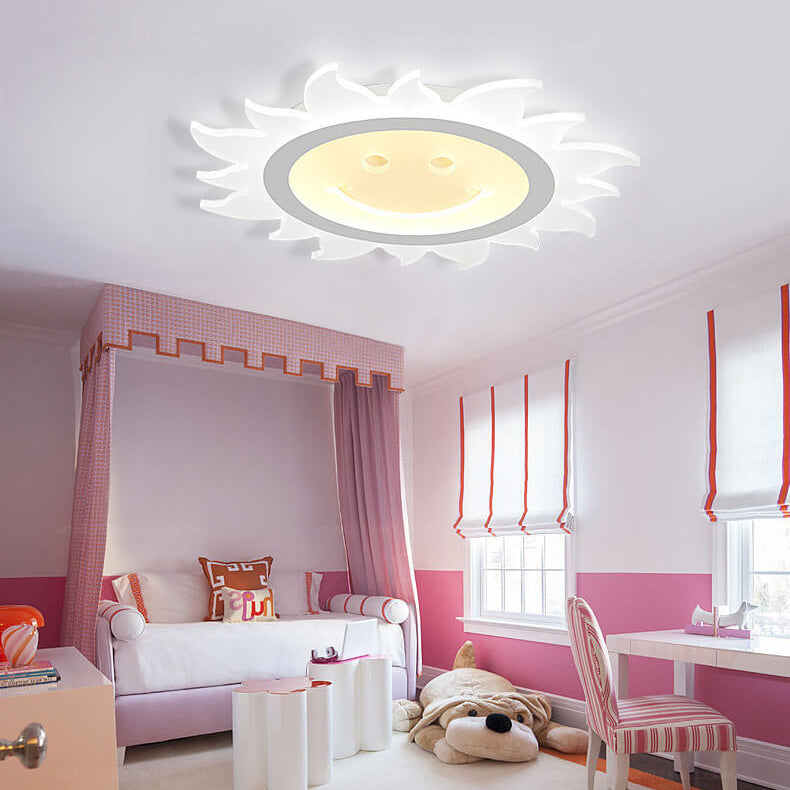 Frendorf | SunnyGlow Smiley LED Deckenleuchte | Cartoon Design | Warm- & Weißlicht | Dimmbar | Kinderzimmer