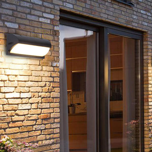 Frendorf | Zynistra AquaGlow Außenwandleuchte | Geometrisches Design | Wasserdicht | LED mit Sensor