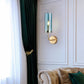 Frendorf | AstraGlas | Glas-Eisen Wandleuchte | 1- oder 2-flammig | Cognac & Hellblau