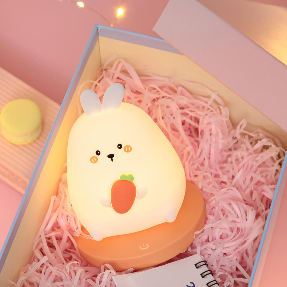 Frendorf | Luminio PalsTier Nachtlicht | Kreatives Silikondesign | Wiederaufladbar via USB | Deko-Tischlampe für Kinder