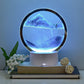Kreative Runde Sanduhr Quicksand 3D LED Nachtlicht Tischlampe