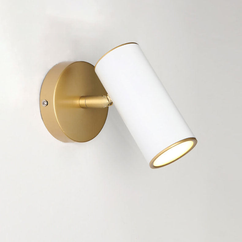 Moderne Einfachheit Plattierte Zylindrische Spotlicht 1-Licht Lese Wandleuchte Lampe
