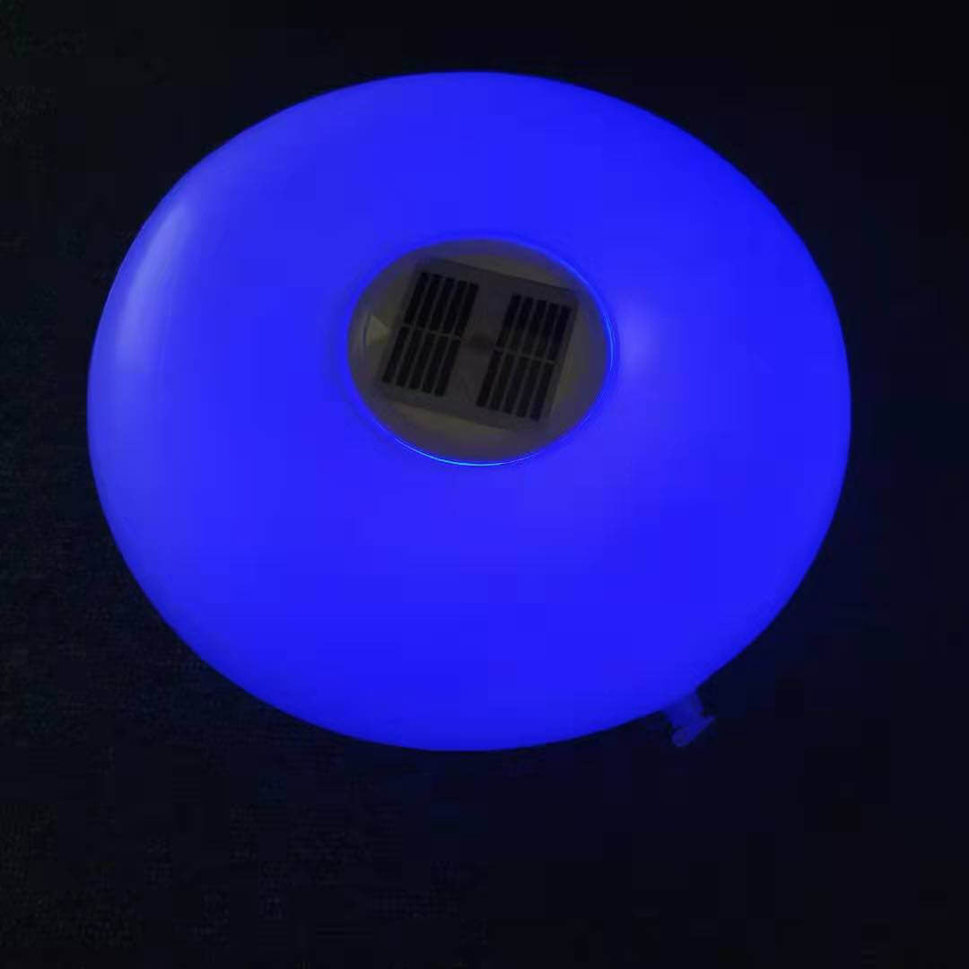 Solar Runde Poollicht LED Aufblasbar Außen Wasserdicht Schwimmendes Licht