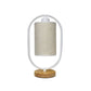 Frendorf | LinoLux Nordic Tischlampe | Dimmbar | Leinenschirm | LED Beleuchtung für Zuhause