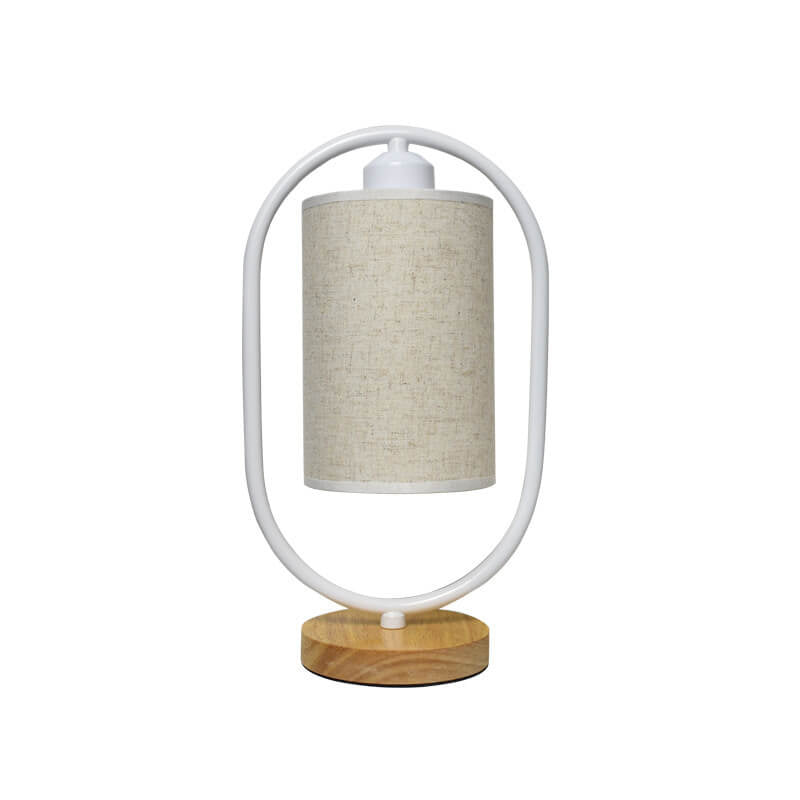 Frendorf | LinoLux Nordic Tischlampe | Dimmbar | Leinenschirm | LED Beleuchtung für Zuhause