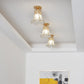 leichtes Luxusglas Gold 1-Licht Halbbodenmontage Deckenleuchte