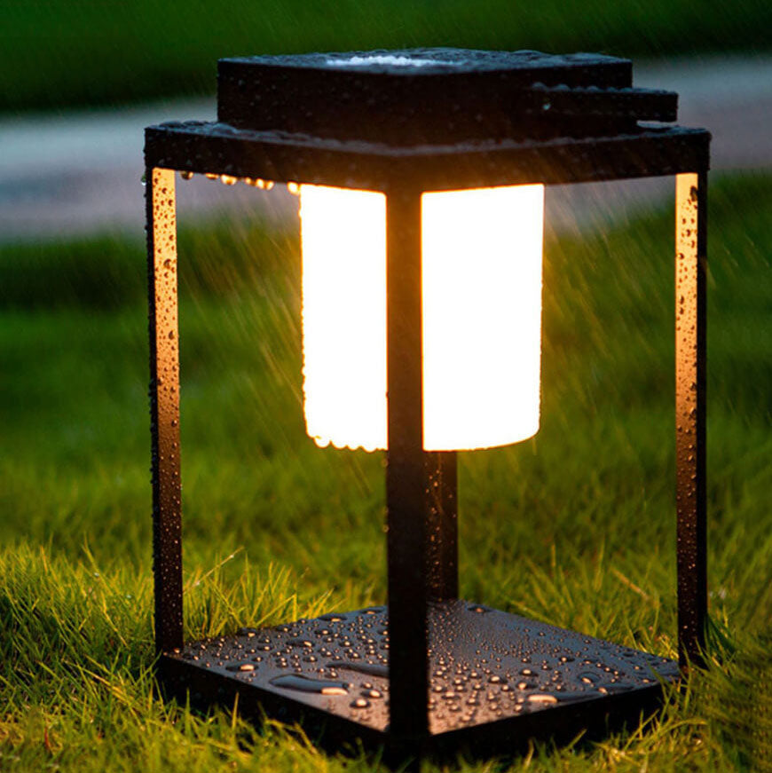 Outdoor Solar Camping Quadrat Tragbare Käfig LED Camping Landschaft Licht