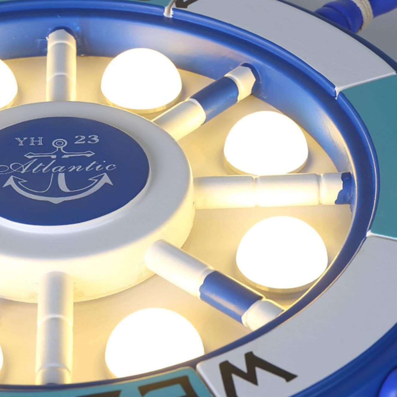 Frendorf | NautiGlow Kinderzimmer LED Deckenlampe | Segelboot-Design | Cartoon-Stil | Stimmungsvolle Beleuchtung
