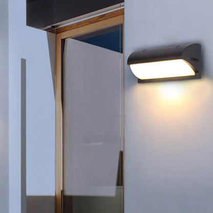 Frendorf | Zynistra AquaGlow Außenwandleuchte | Geometrisches Design | Wasserdicht | LED mit Sensor